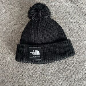 The North Face Baby Black Pom-Pom Beanie 0-6M